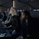 Mackenzie Davis as Mindy Park, and Chiwetel Ejiofor, playing Dr. Vincent (originally Venkat) Kapoor, in The Martian